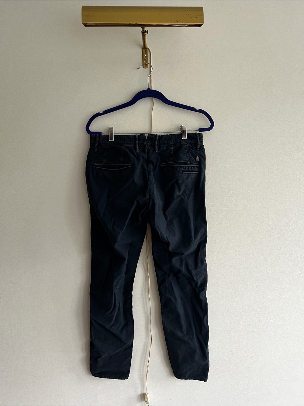 Incotex Men's Navy Blue Casual Pants